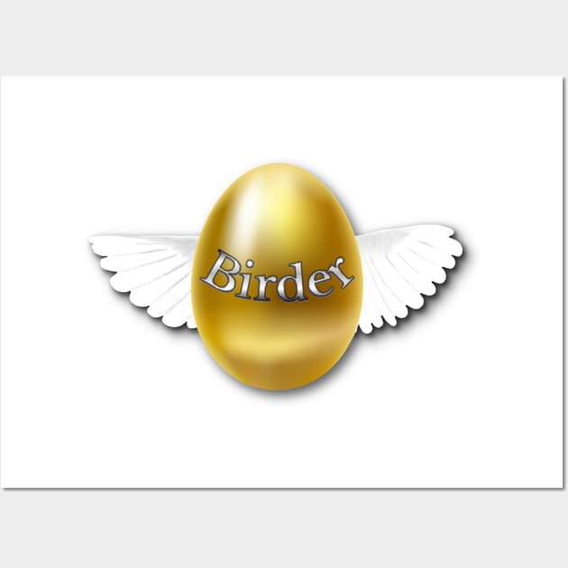 Golden Egg with Wings for Birders Wall Art by KC Morcom aka KCM Gems n Bling aka KCM Inspirations